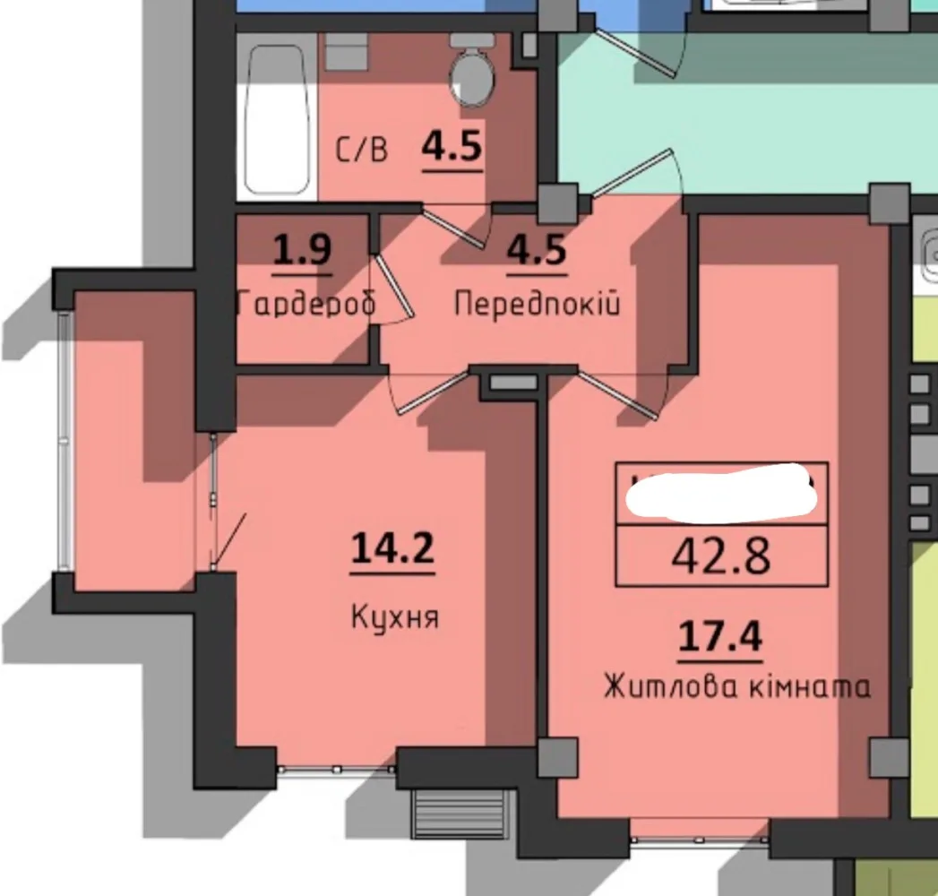 1-комнатная квартира, 43 м², Сокол, Черемушки