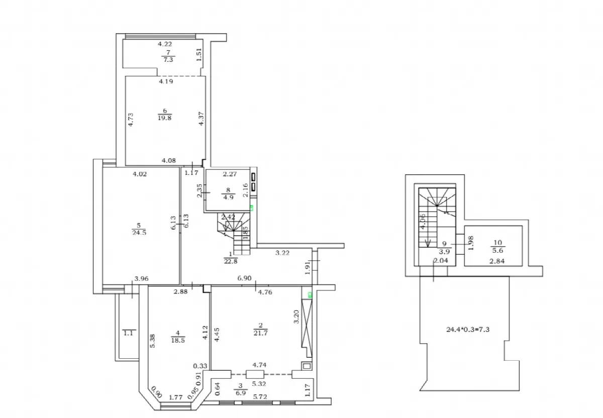 3-кімнатна квартира, 144 м², Англійський дім, Крижанівка