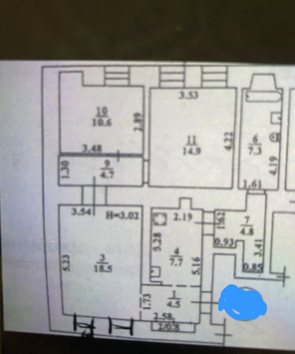 3-кімнатна квартира, 75 м², Центр