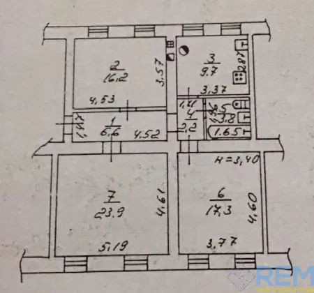 3-кімнатна квартира, 80 м², Центр