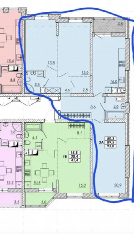 3-кімнатна квартира, 93 м², Прохорівський квартал, Молдаванка