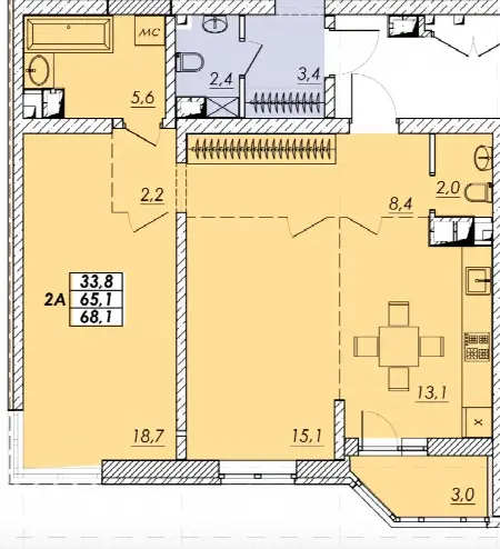 2-кімнатна квартира, 66 м², Прохорівський квартал, Молдаванка