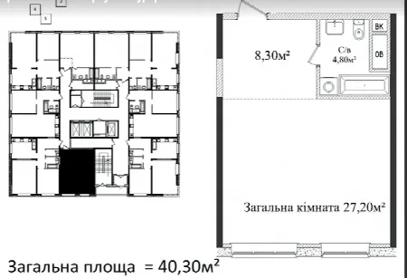 1-кімнатна квартира, 40 м², Sea View, Аркадія