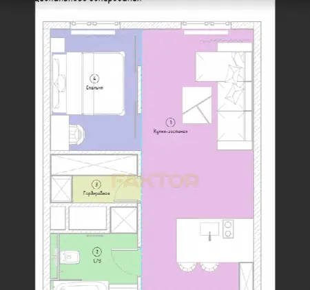 1-кімнатна квартира, 40 м², Sea View, Аркадія