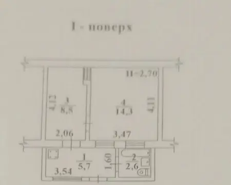 2-комнатная квартира, 31 м², Молдаванка