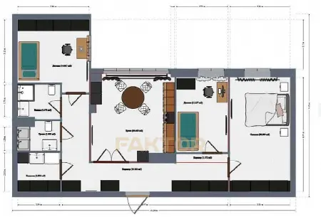 3-кімнатна квартира, 97 м², Таїрова
