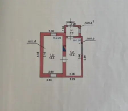 2-кімнатний будинок, 30 м², Бурлача Балка