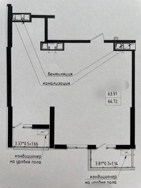 2-кімнатна квартира, 67 м², Аркадія