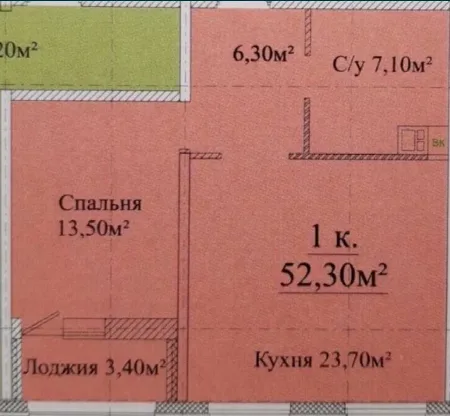 1-кімнатна квартира, 52 м², Альтаїр-3, Таїрова