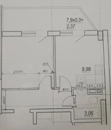 1-комнатная квартира, 34 м², Алексеевский, Молдаванка