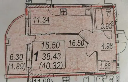 1-кімнатна квартира, 40 м², Нові Черемушки, Черемушки