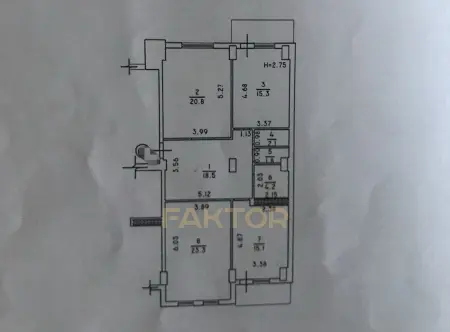 3-кімнатна квартира, 104 м², Котовського