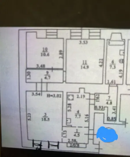 3-кімнатна квартира, 75 м², Центр