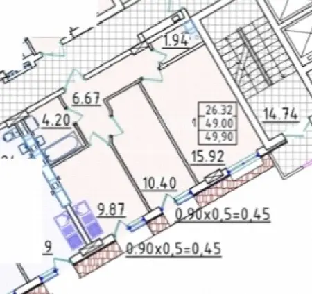 2-кімнатна квартира, 50 м², Континент, Таїрова
