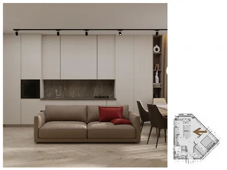 1-комнатная квартира, 48 м², Avinion, Дача Ковалевского