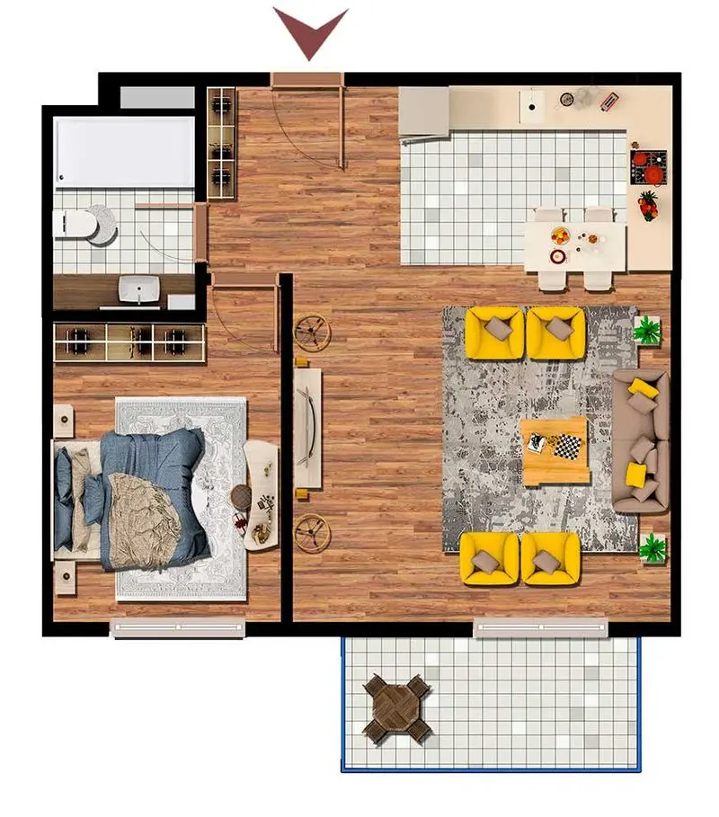 2-кімн. квартира 70 м², Аланія, FKT-10058244