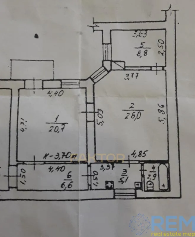 3-комн. квартира 73 м², этаж 3/3, ул. Екатерининская