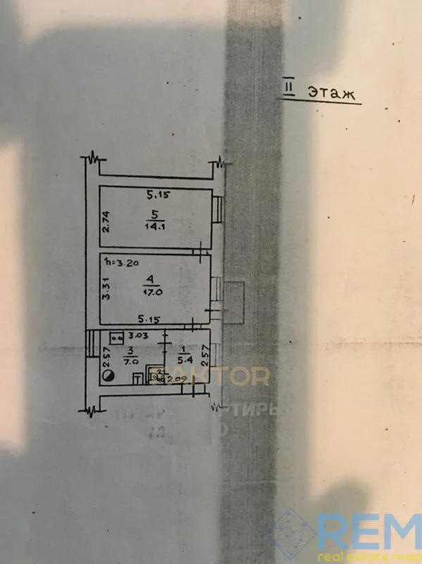 2-комн. квартира 45 м², этаж 2/3, ул. Разумовская