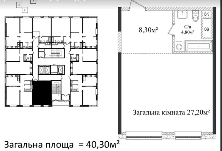 1-комнатная квартира, 40 м², Sea View, Аркадия