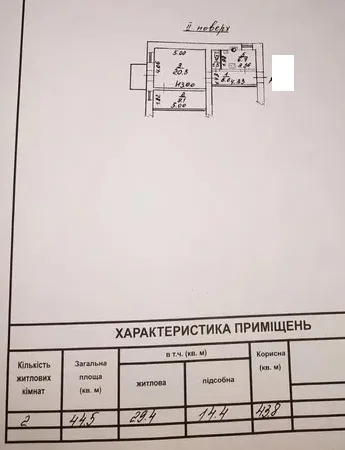 2-кімнатні, 45 м²