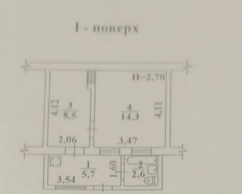 2-room apartment, 31 m², Moldavanka