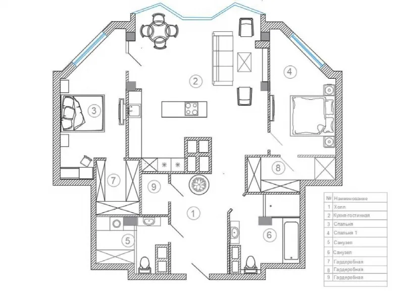 3-комнатная квартира, 114 м², Aqua Marine, Фонтан