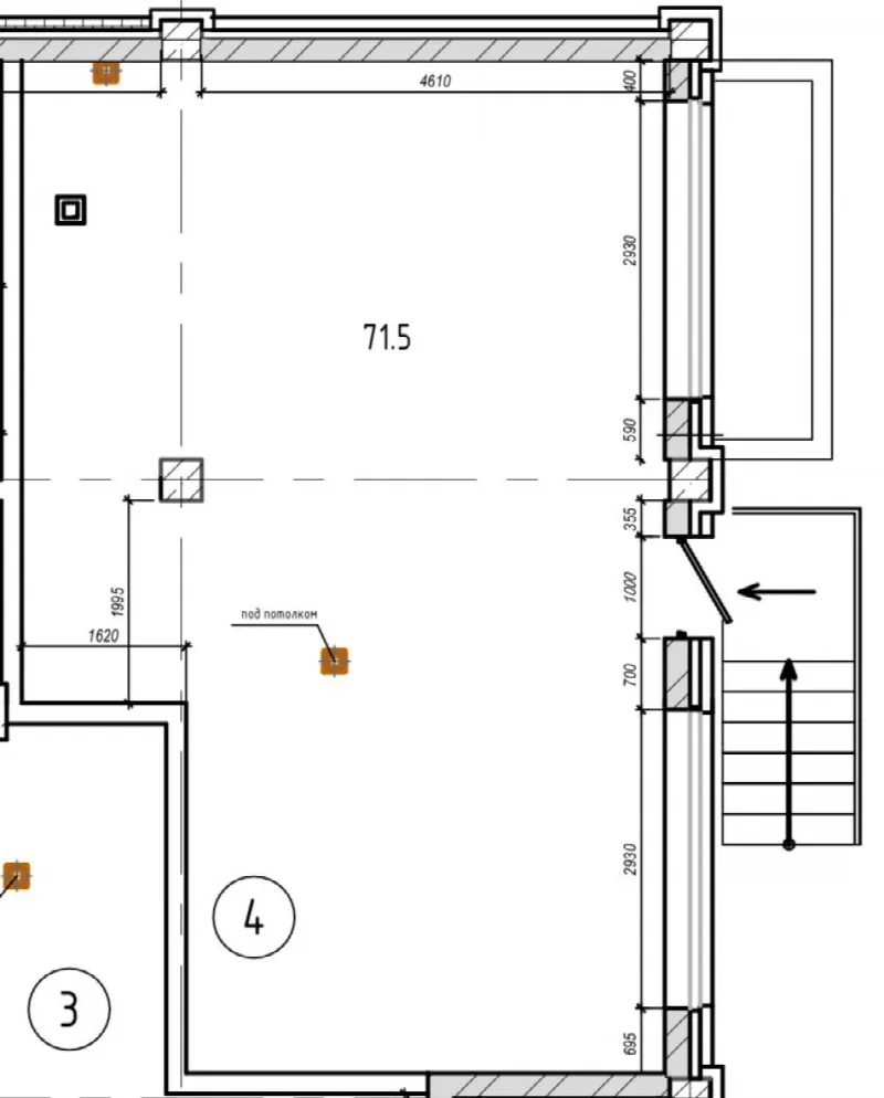Коммерция, 60 м², Граф на Педагогической, Фонтан