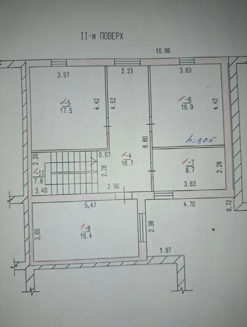 4-room house, 160 m², Fontanka