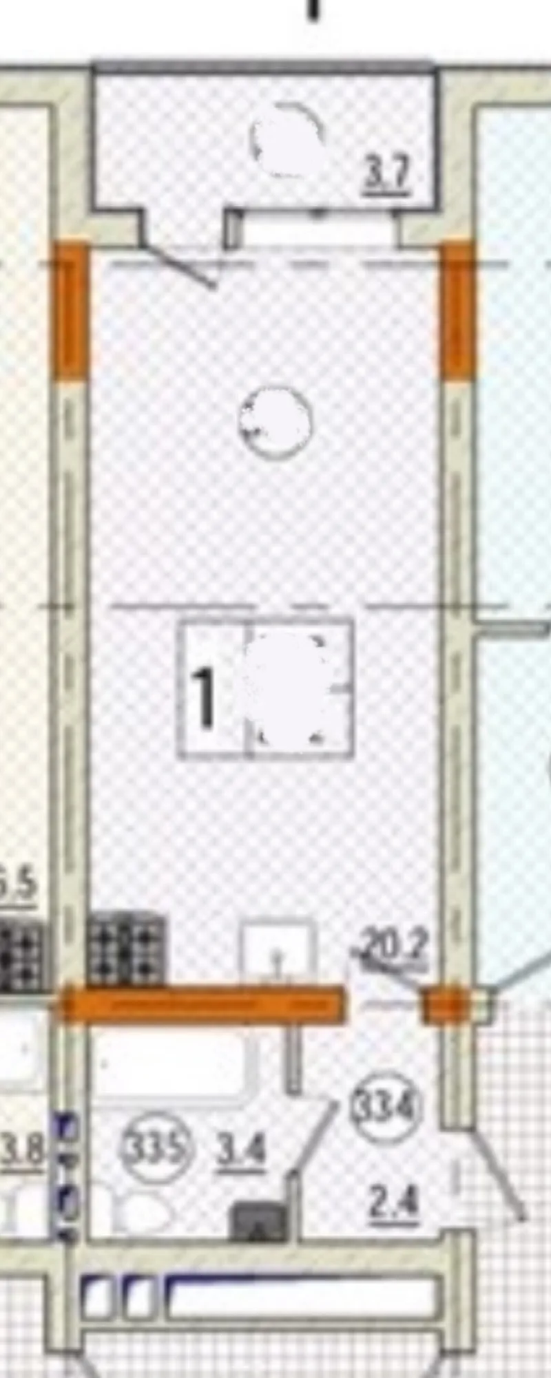 1-кімнатна квартира, 30 м², Pierre, Центр