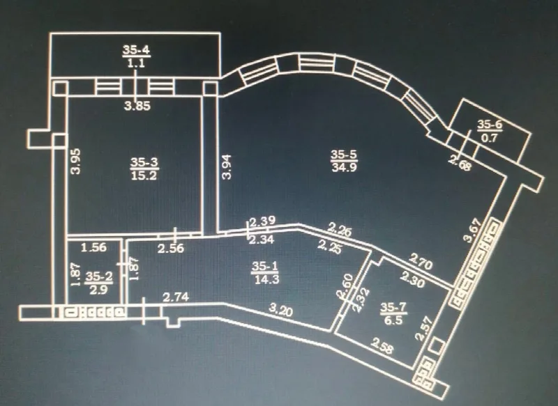 2-room apartment, 75 m², Kryzhanivka
