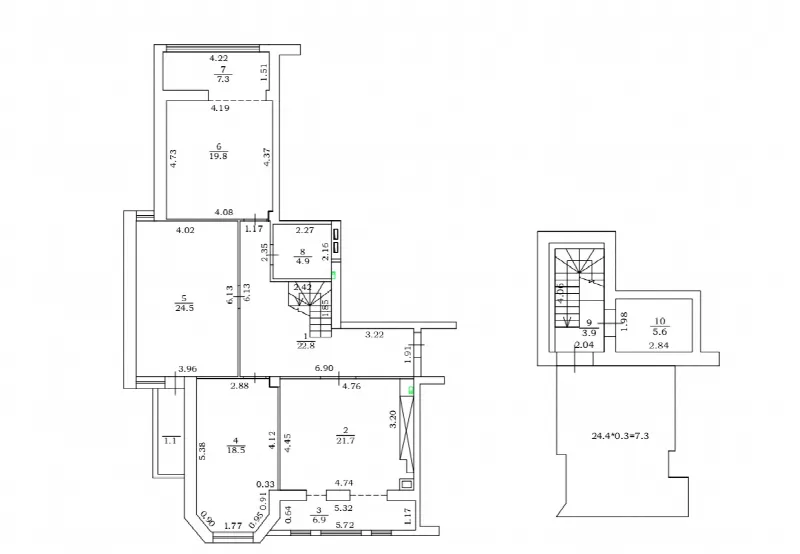 3-кімнатна квартира, 144 м², Англійський дім, Крижанівка
