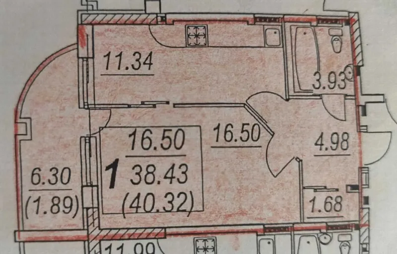 1-кімнатна квартира, 40 м², Нові Черемушки, Черемушки