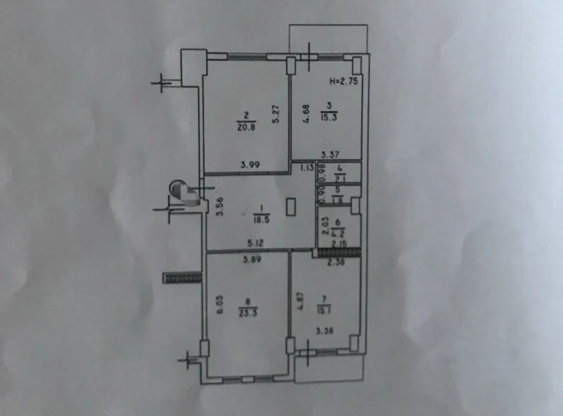 3-кімнатні, 104 м²