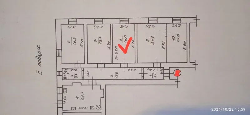 1-комнатная квартира, 138 м², Центр
