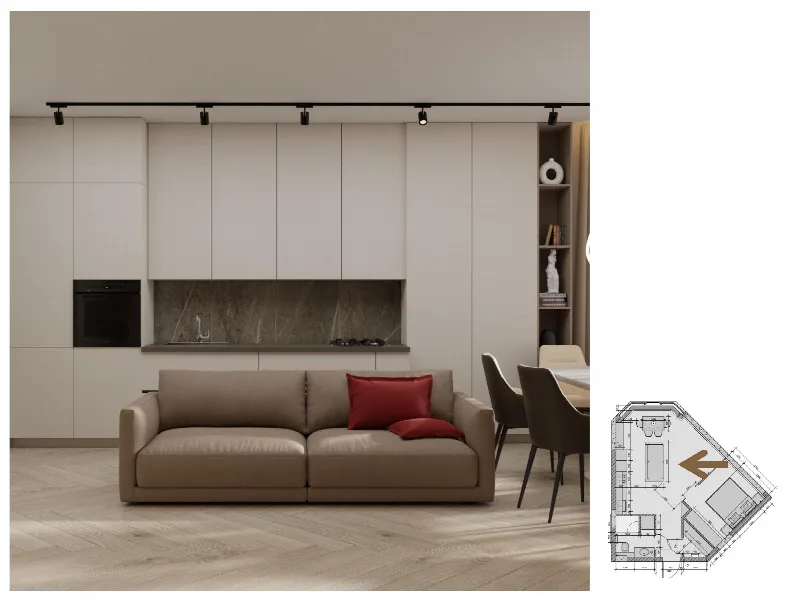 1-кімнатна квартира, 48 м², Avinion, Дача Ковалевського