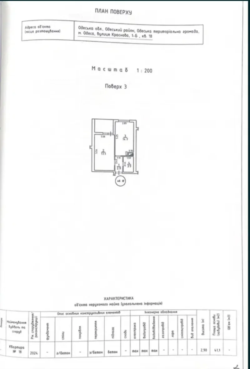1-кімнатні, 42 м²